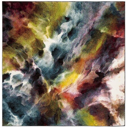 Safavieh 6 ft. 7 in. x 6 ft. 7 in. Galaxy Power Loomed Square Area Rug, Multi Color GAL110A-7SQ